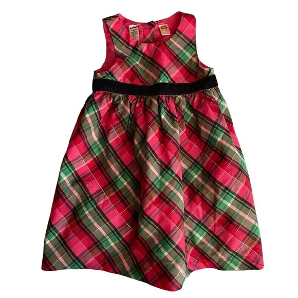 OSHKOSH Plaid Holiday Party Dress Size 18 Months - Picture 4 of 4